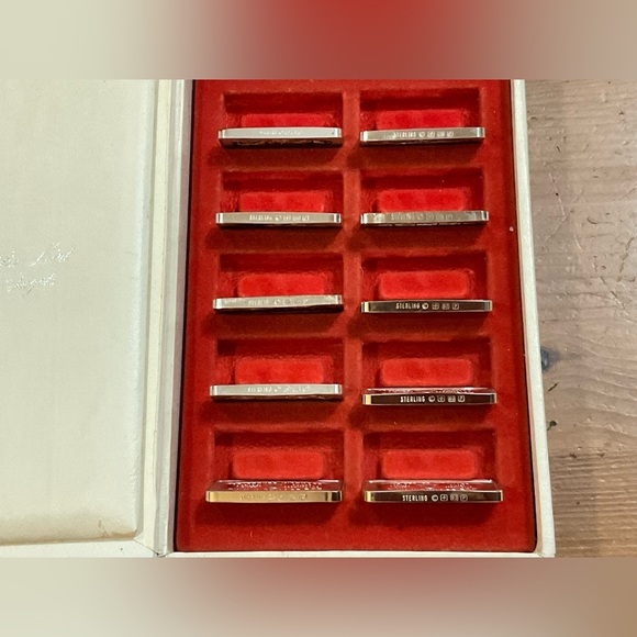 Franklin Mint:Ann. sterling silver Christmas ingots/bullion Collectible Bars Set - Picture 5 of 9